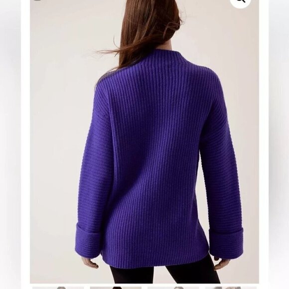 Athleta Azalea Cashmere Sweater Purple Small - Picture 2 of 10